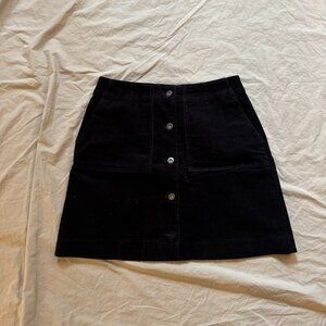 Uniqlo Navy Corduroy Skirt